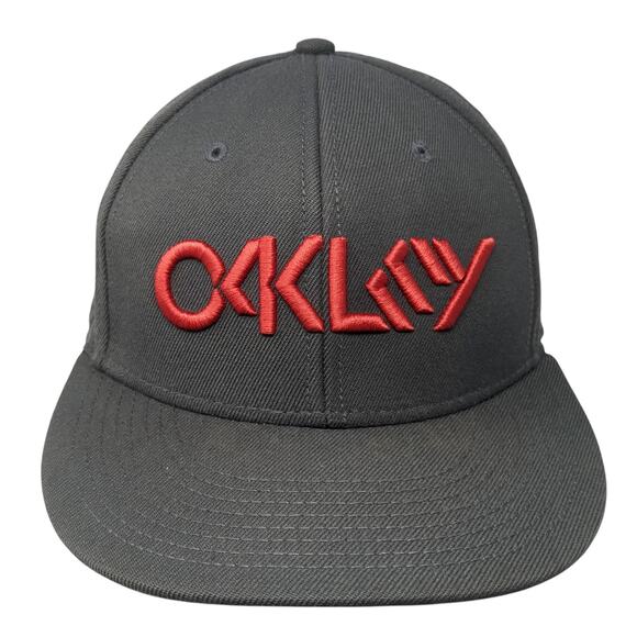 Oakley Snapback Hat Gray One Size Embroidered Spell Out Adjustable - Picture 1 of 10